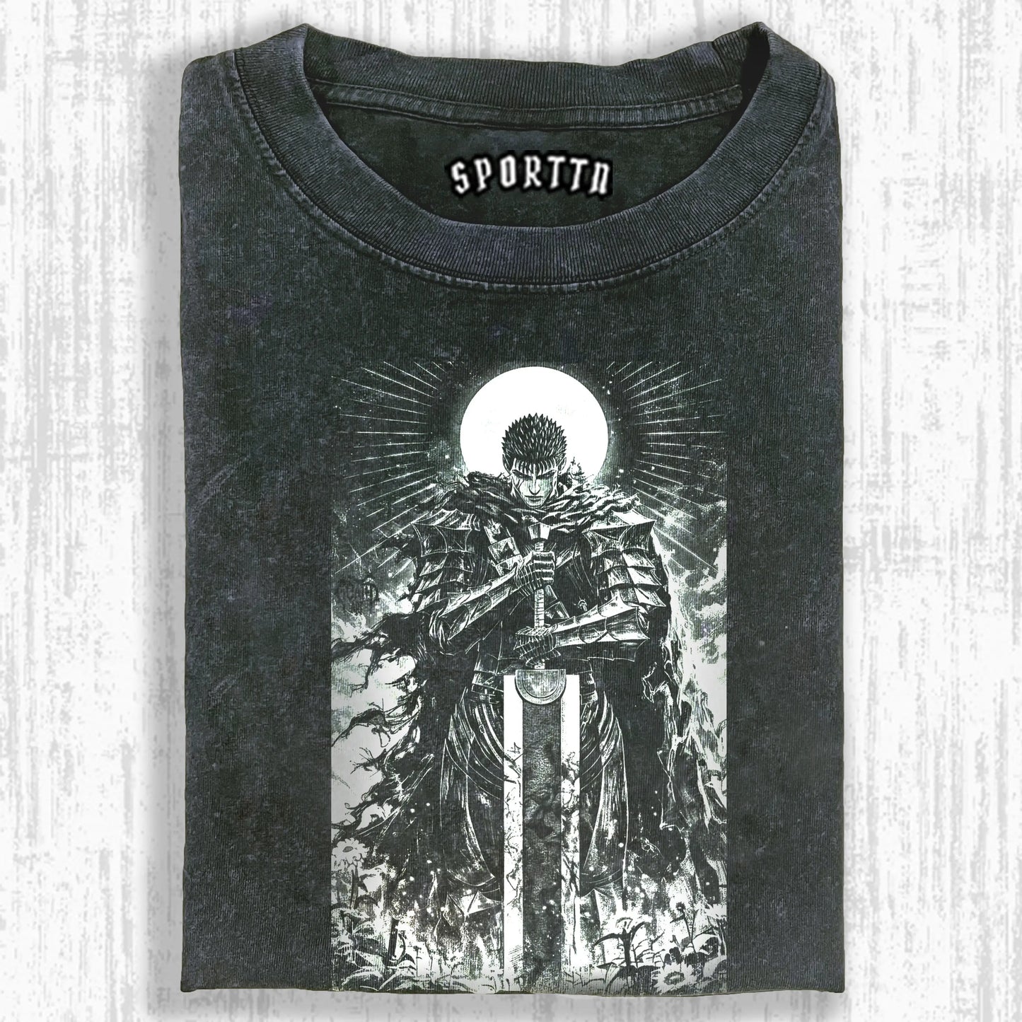 WASHED COTTON BERSERK T-SHIRT
