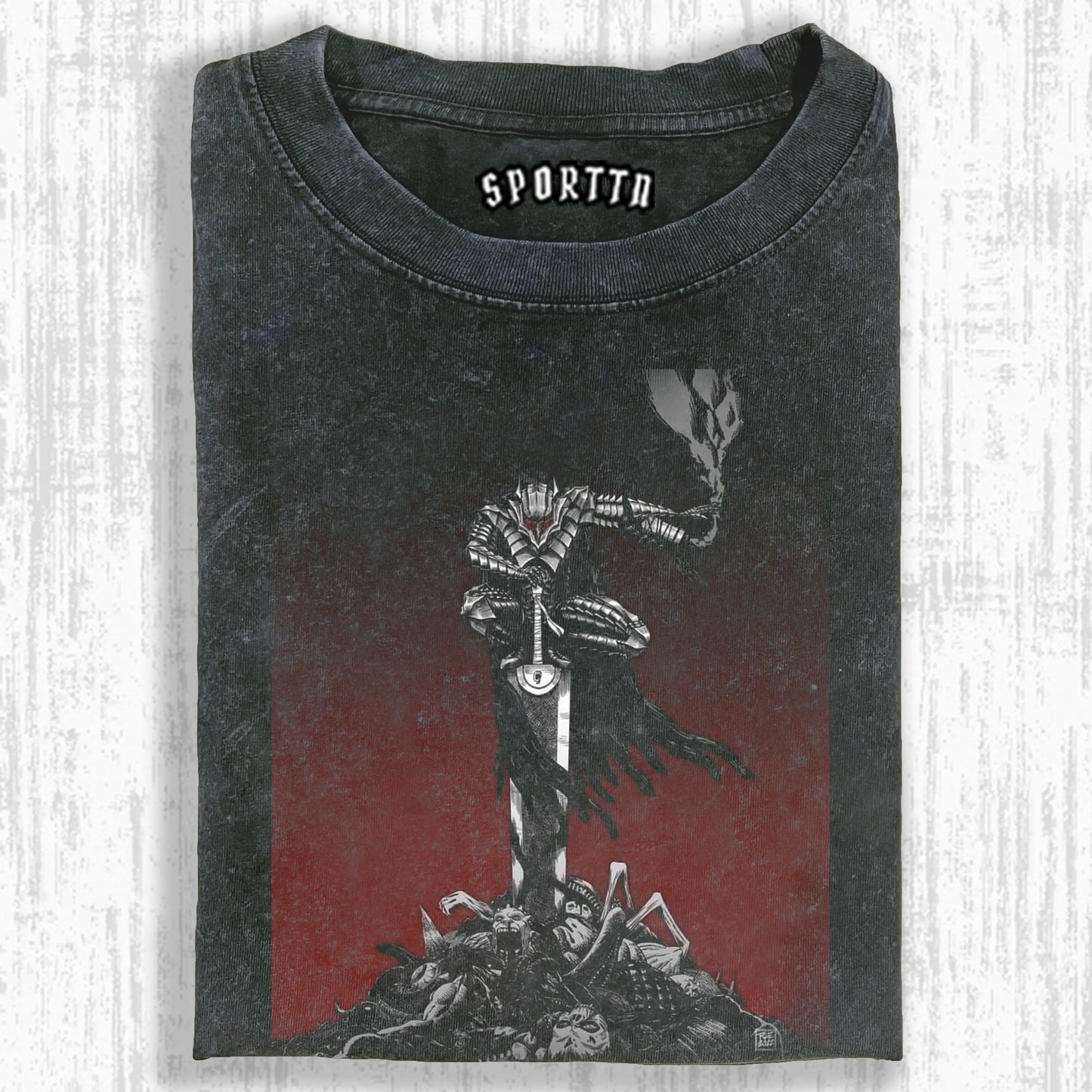 WASHED COTTON BERSERK T-SHIRT