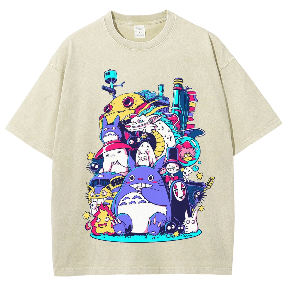 HAYAO MIYAZAKI'S ANIMATED FILM “MY NEIGHBOR TOTORO” VINTAGE WASHED TEE