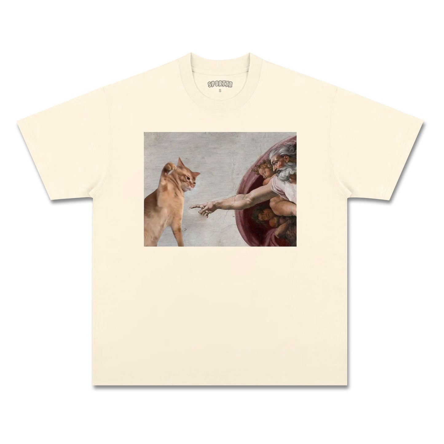 CAT - VERSION 'THE CREATION OF ADAM V3 T-SHIRT