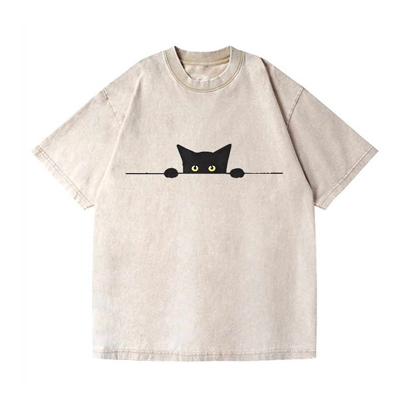 CAT VINTAGE WASH JAPANESE DESIGN T-SHIRT
