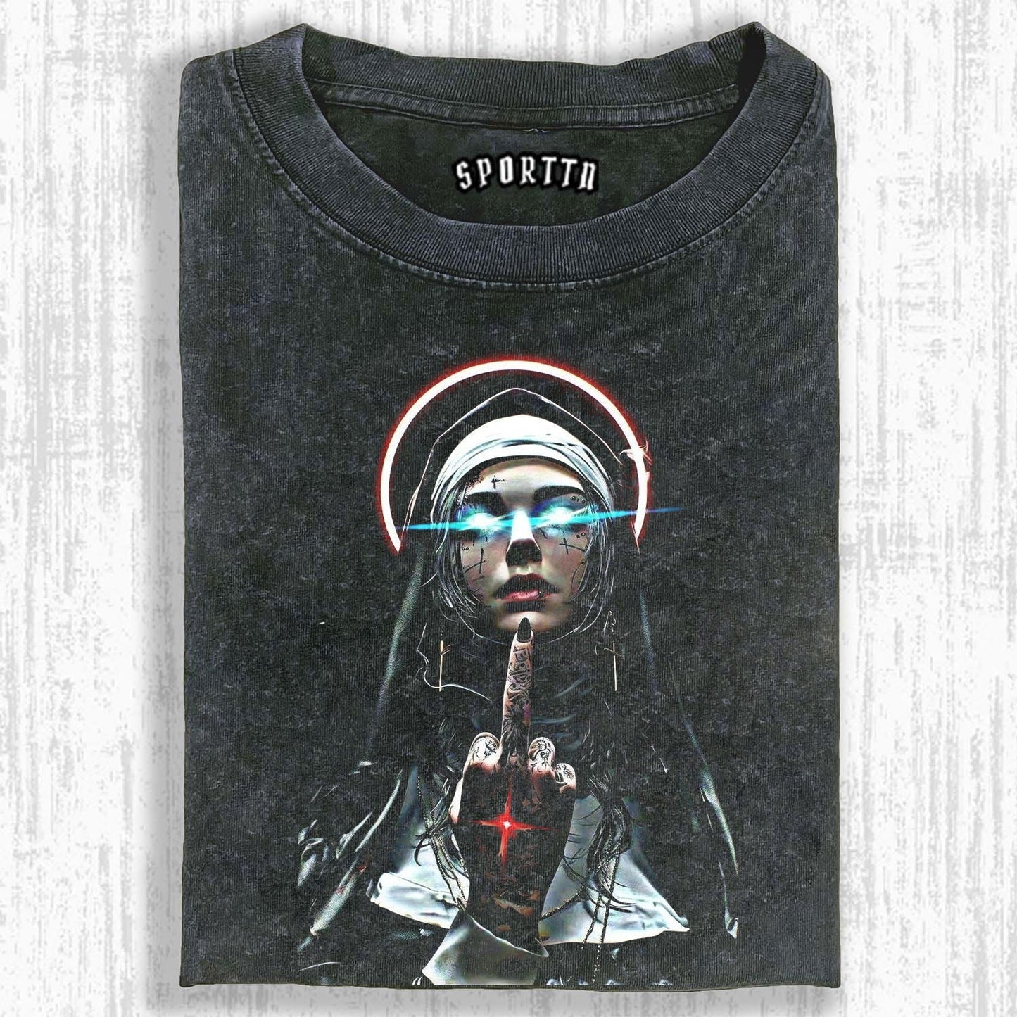 DARK PUNK - STYLE NUN GRAPHIC T-SHIRT