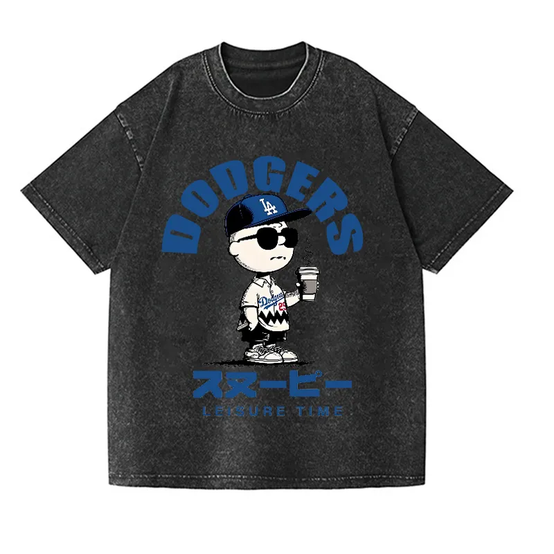 DODGERS VINTAGE WASH JAPANESE DESIGN T-SHIRT