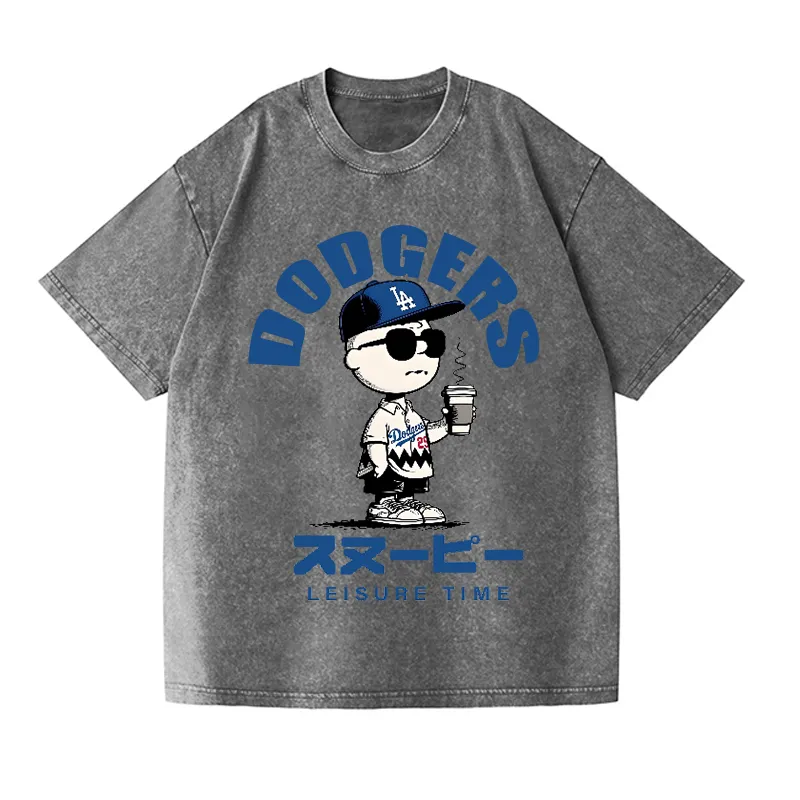 DODGERS VINTAGE WASH JAPANESE DESIGN T-SHIRT