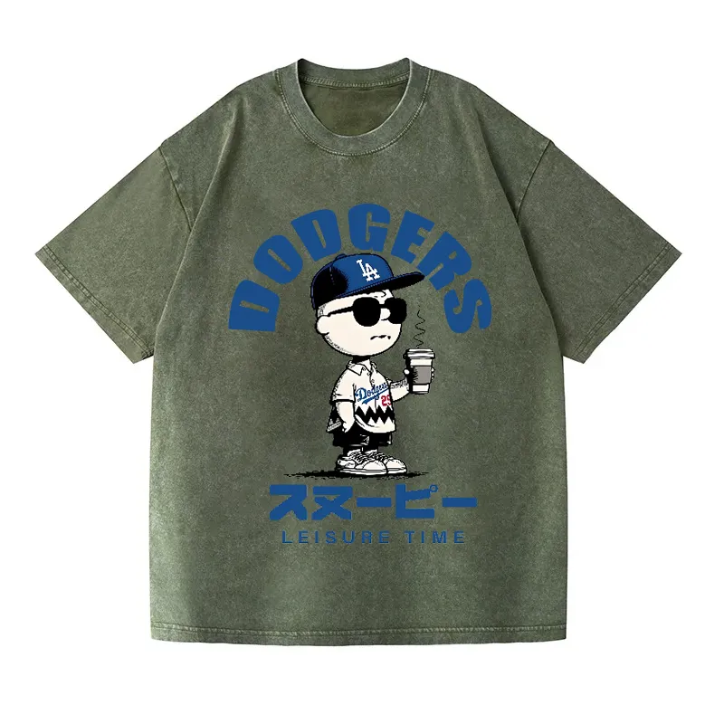 DODGERS VINTAGE WASH JAPANESE DESIGN T-SHIRT
