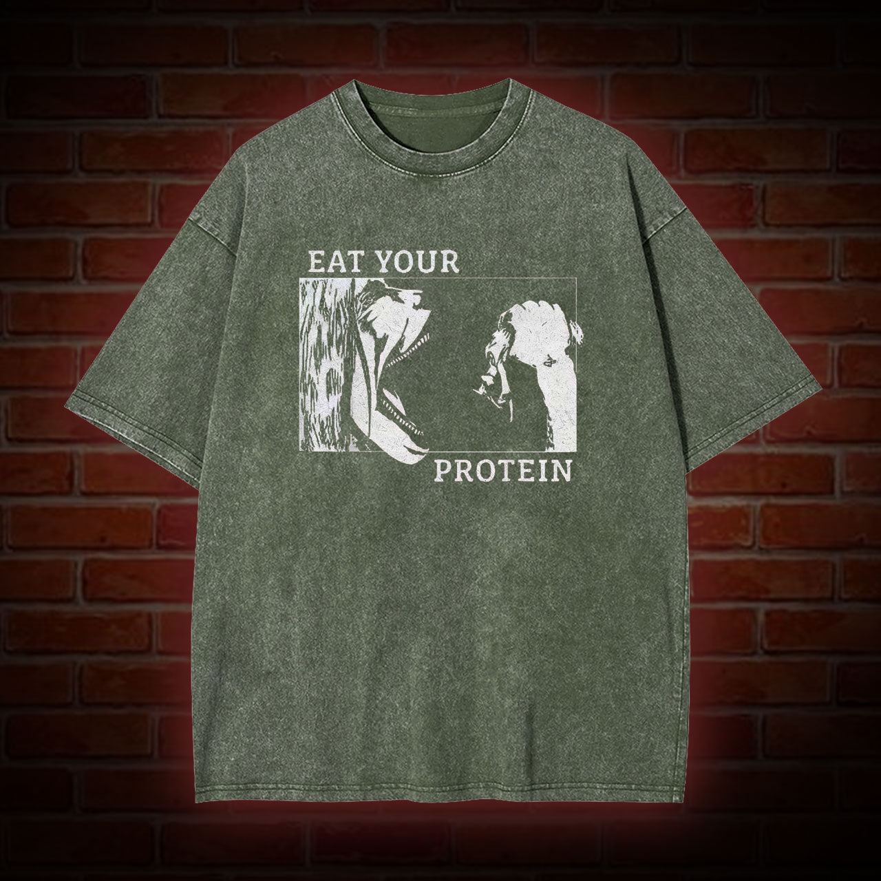 EAT YOUR PROTEIN WASHED T-SHIRT