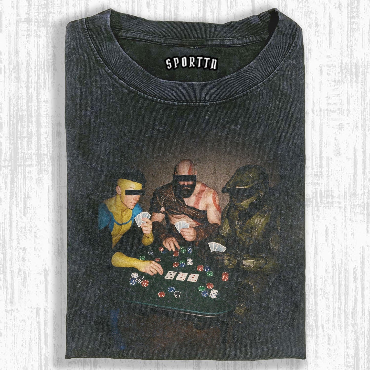 GAME ICONS' POKER NIGHT RETRO - STYLE T-SHIRT