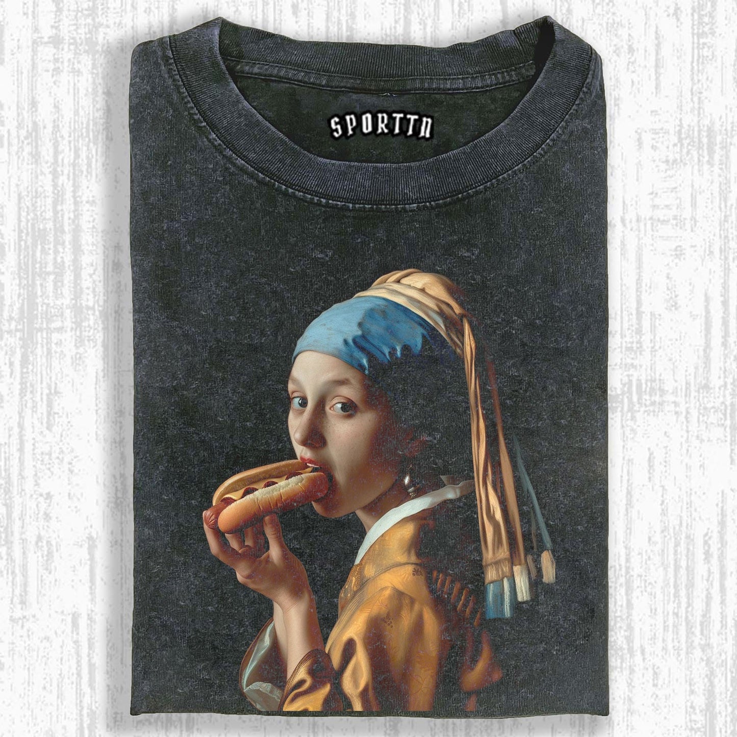 GIRL WITH A PEARL EARRING “HOT DOG VERSION” TEE