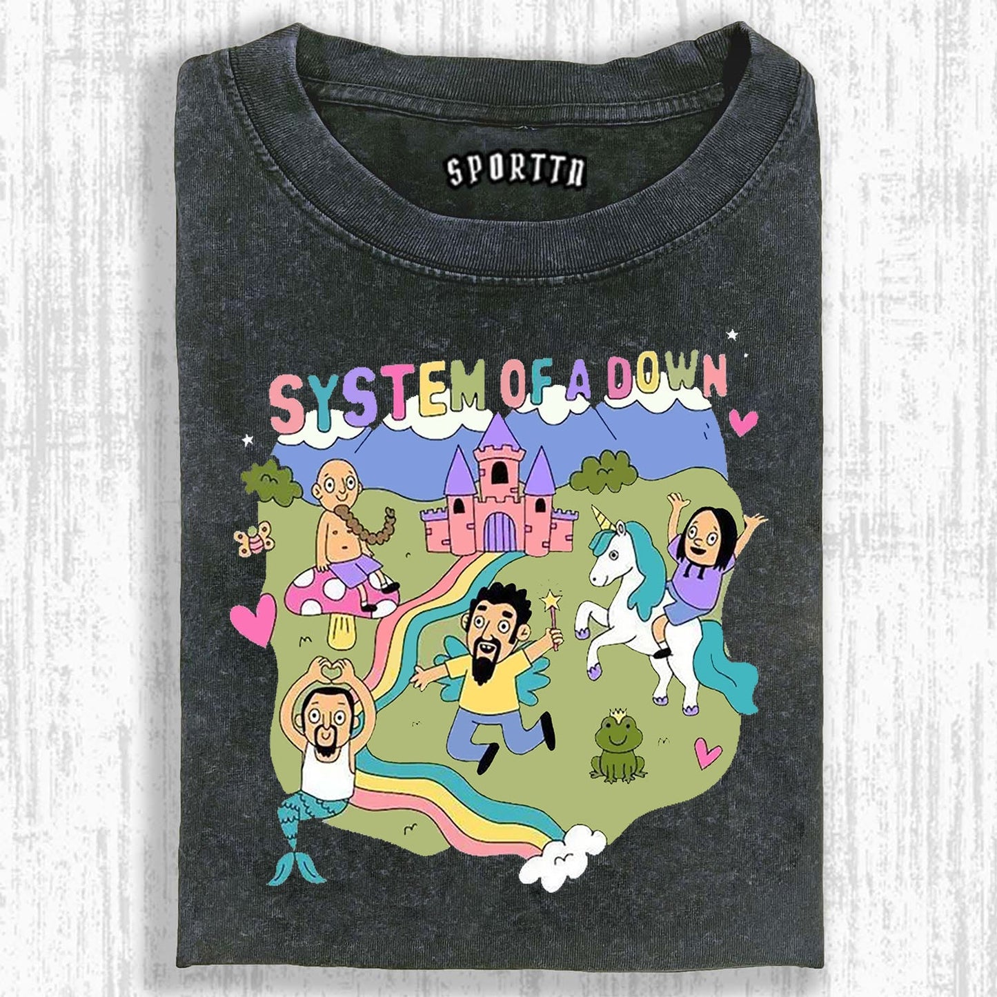 MUSIC SYSTEM OF A DOWN VINTAGE WASHED TEE