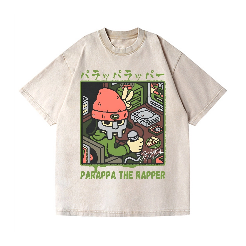 PARAPPA THE RAPPER MF DOOM VINTAGE WASH JAPANESE DESIGN T-SHIRT