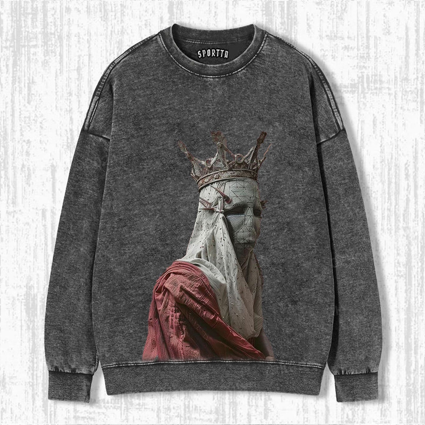 MASKED MONARCH WITH CROWN ART POSTER T-SHIRT