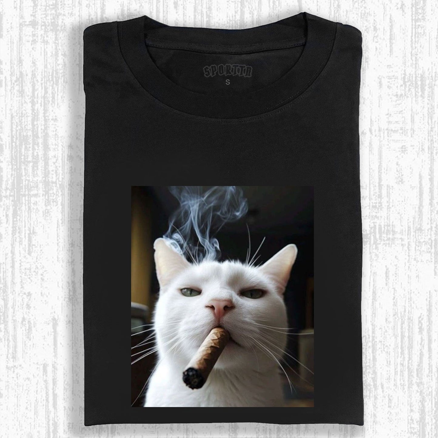 SMOKING GANGSTER CAT TEE
