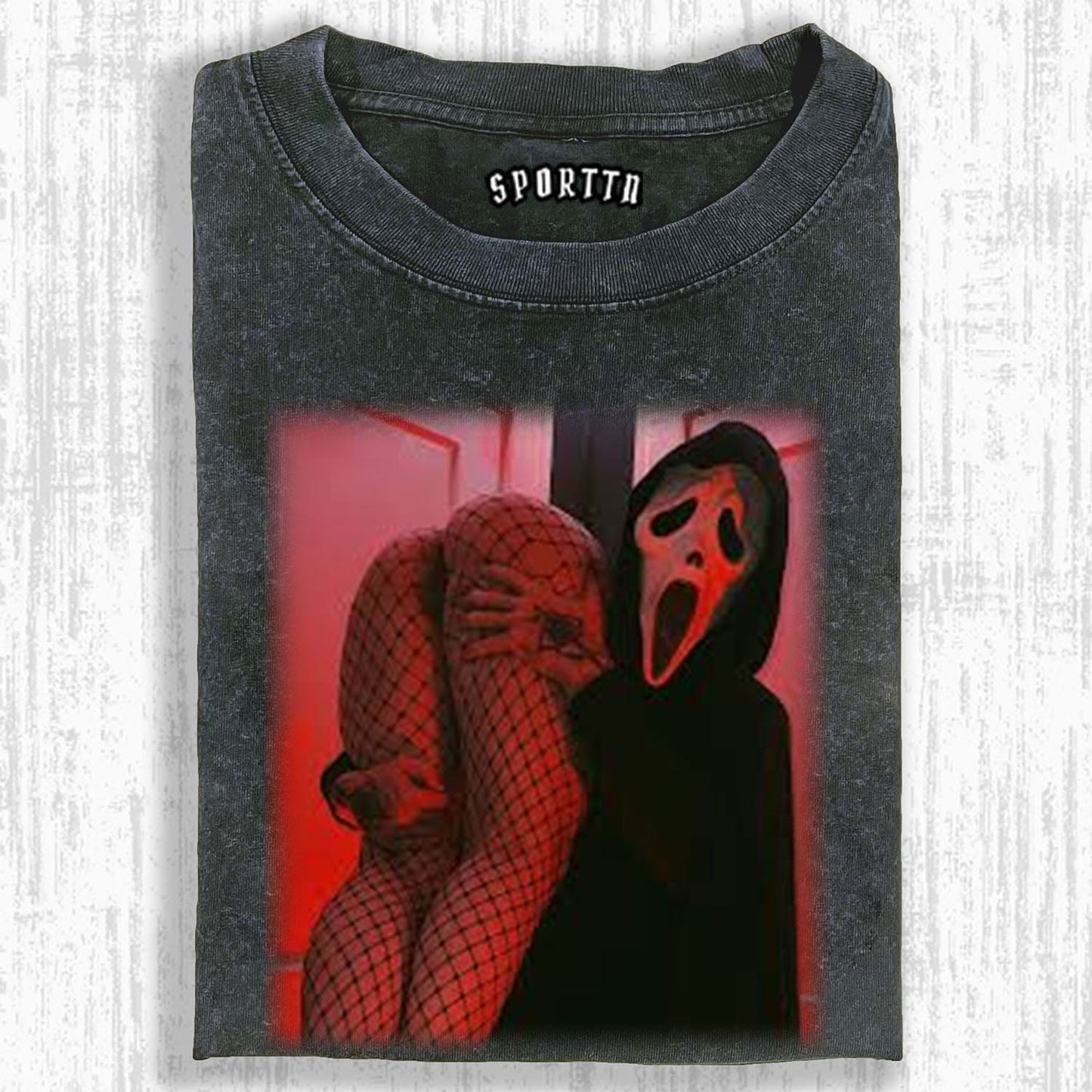 T-SHIRT WITH THE THEME OF THE SCREAM MASK V2