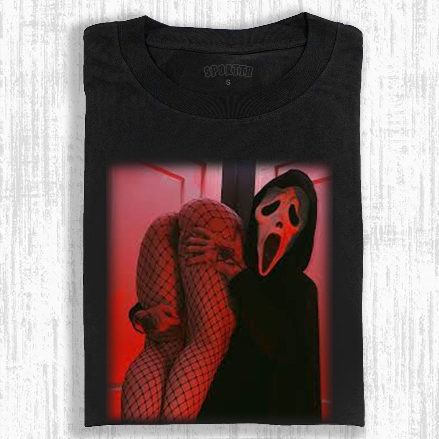 T-SHIRT WITH THE THEME OF THE SCREAM MASK V2