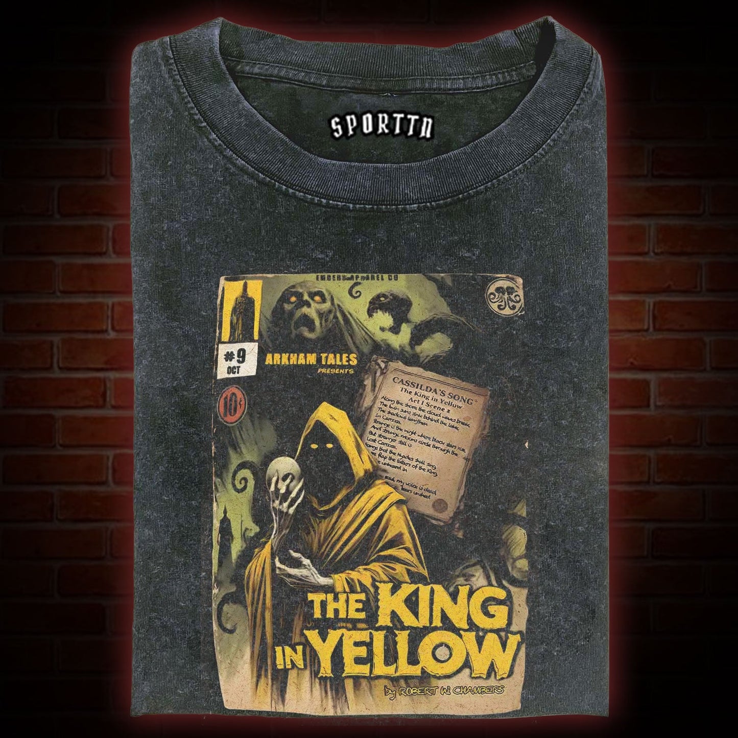 THE KING IN YELLOW WASHED T-SHIRT