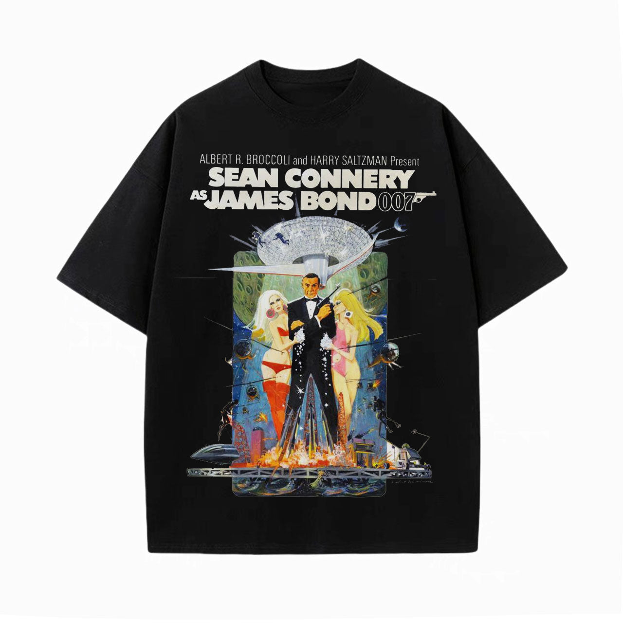 VINTAGE POSTER STYLE T-SHIRT丨007 LIVE AND LET DIE V2