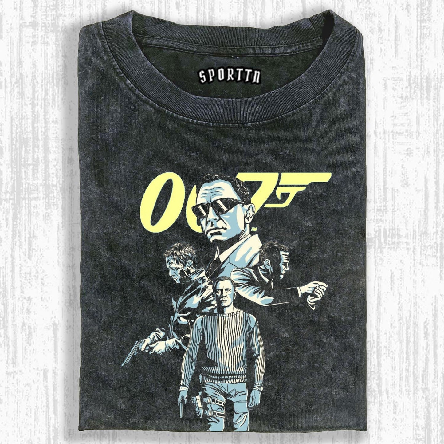 VINTAGE POSTER STYLE T-SHIRT丨007 LIVE AND LET DIE V4