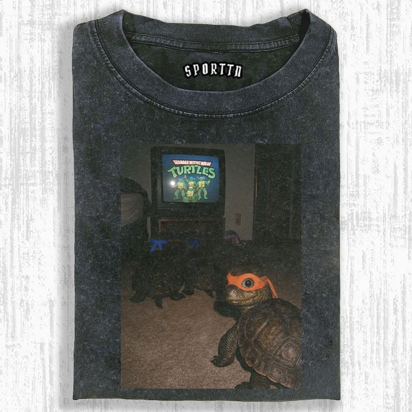 VINTAGE REAL TURTLES & NINJA TURTLES T-SHIRT