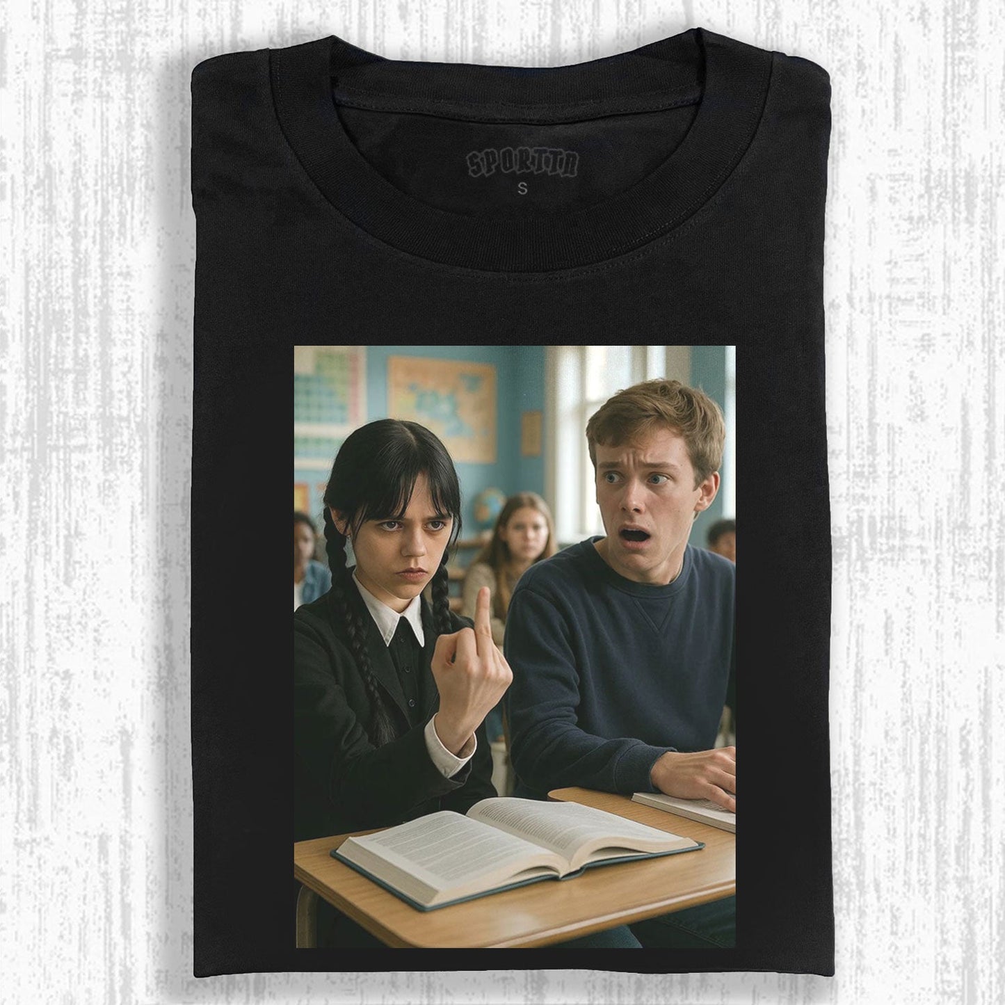 "WEDNESDAY S2 ADDAMS" THEMED V7 T-SHIRT