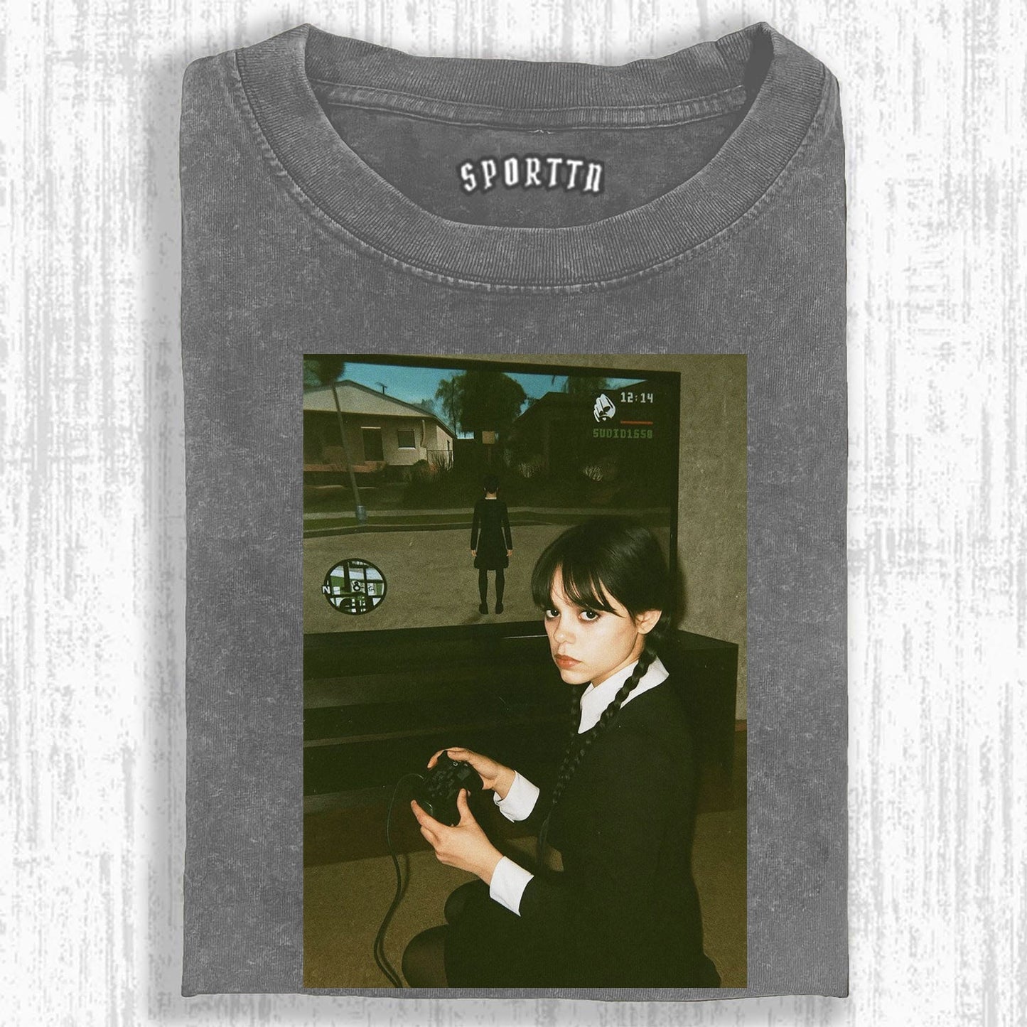 WEDNESDAY S2 GAME - THEMED VINTAGE T-SHIRT