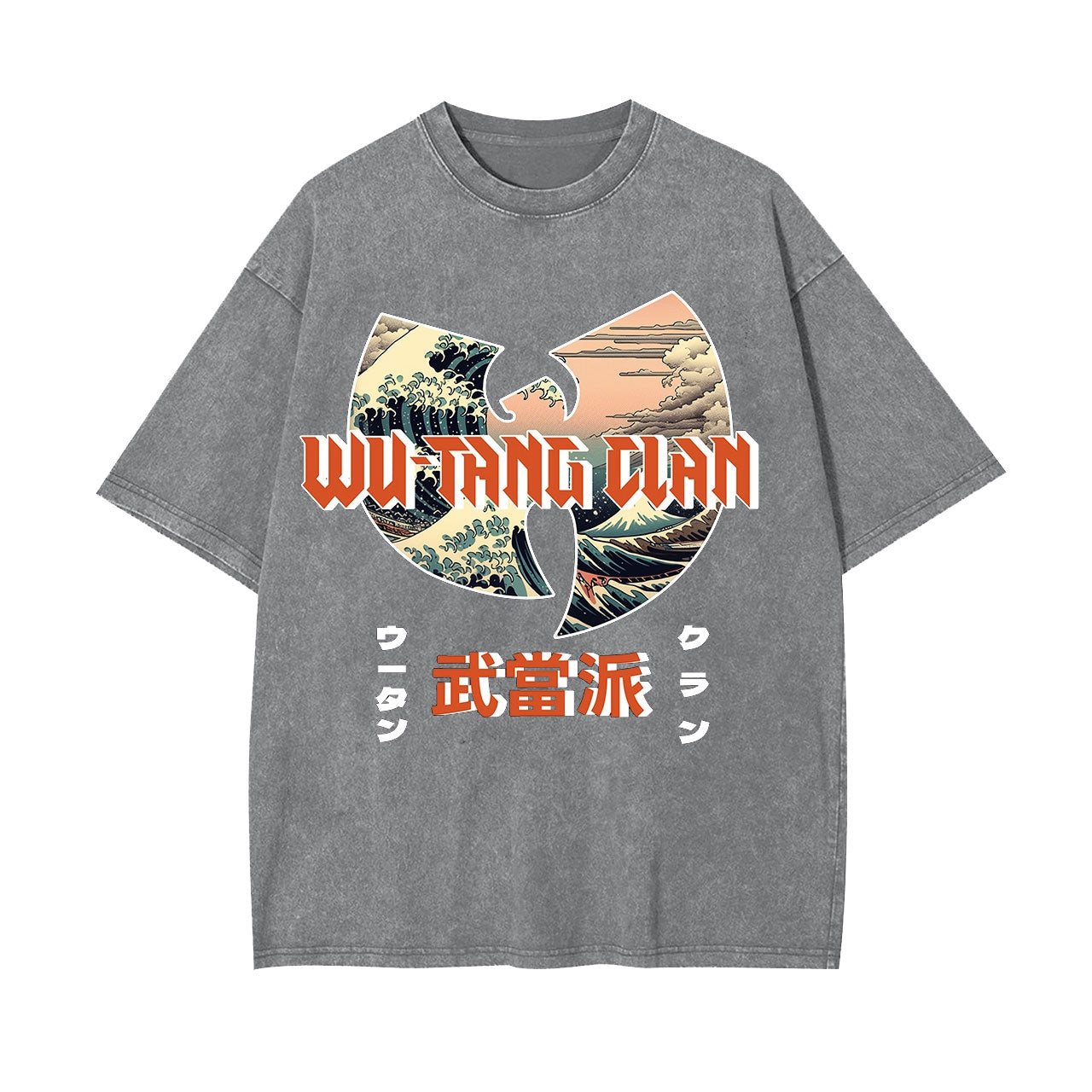 WU-TANG CLAN UKIYOE WAVE UKIYOE WAVE VINTAGE WASHED TEE