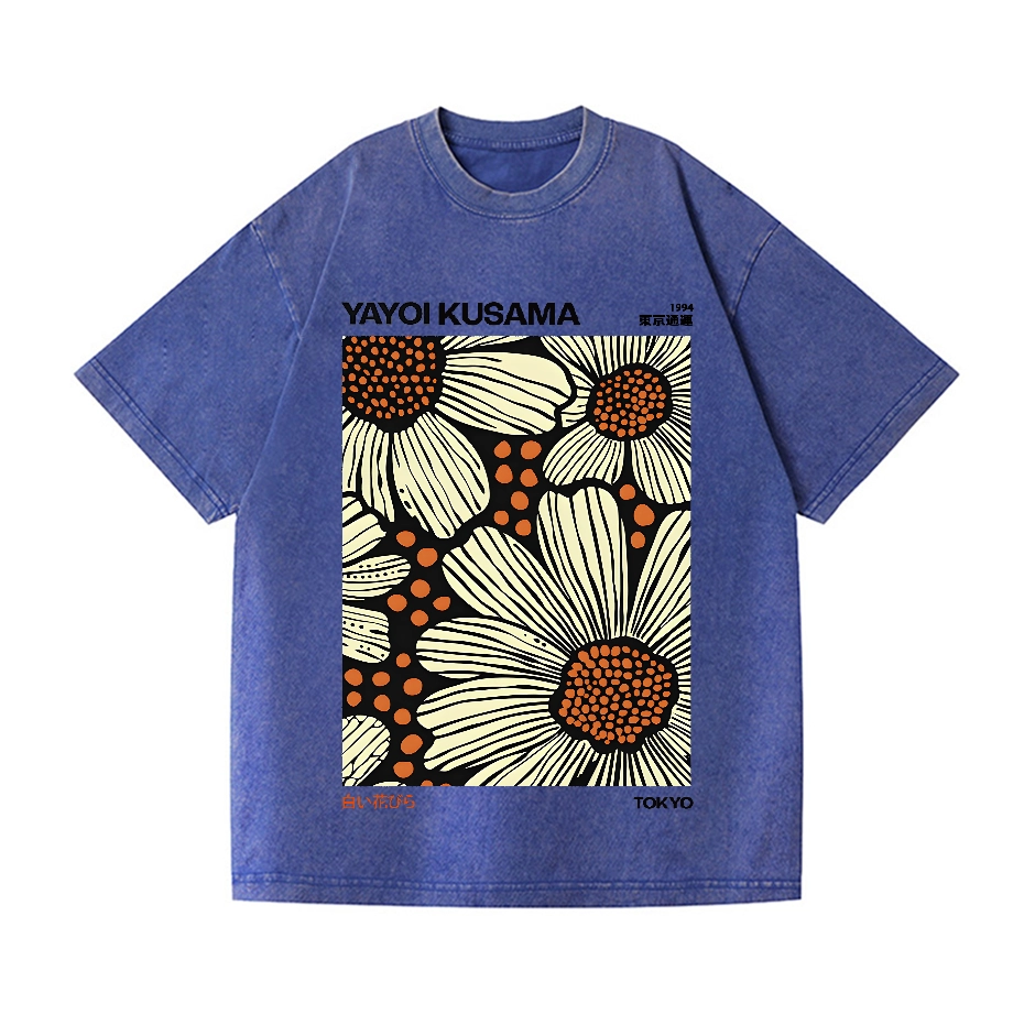 YAYOI KUSAMA VINTAGE WASH JAPANESE DESIGN T-SHIRT