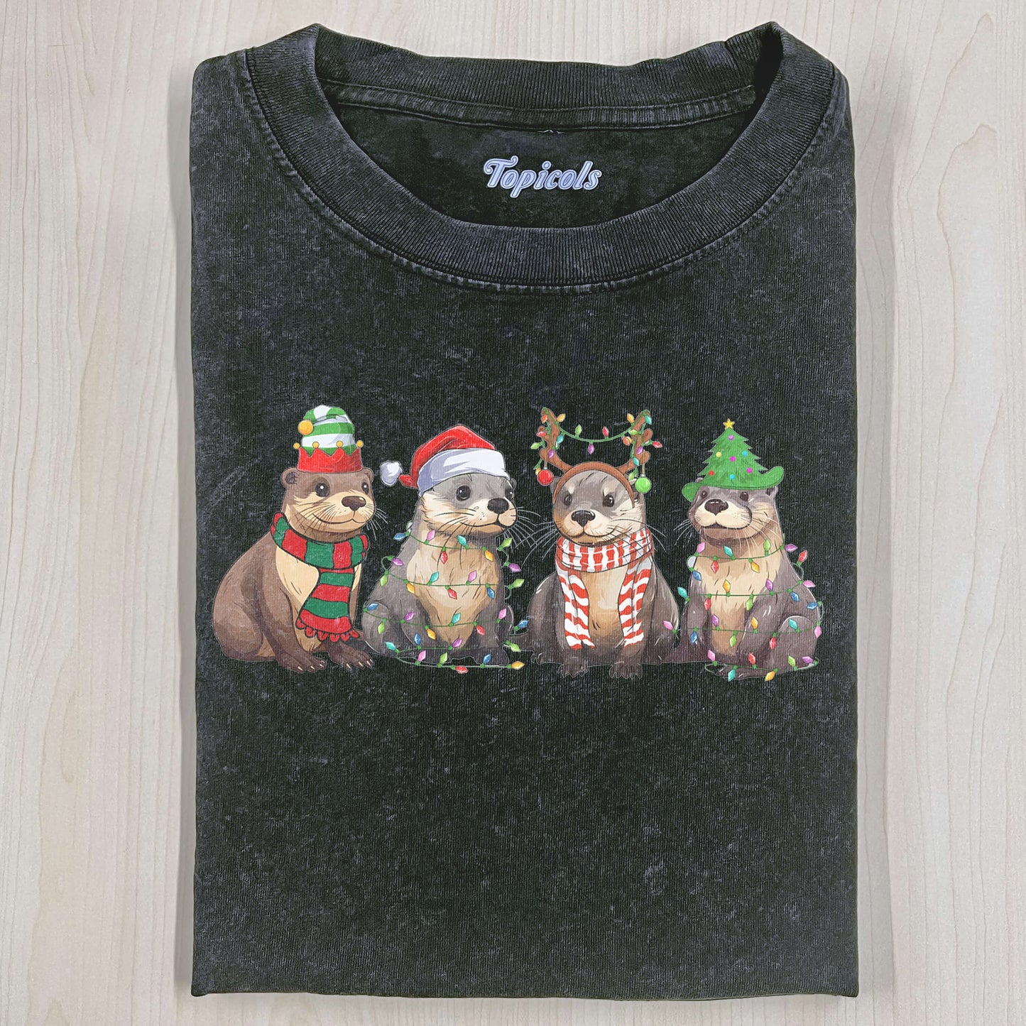OTTERS CHRISTMAS LIGHTS SHIRT