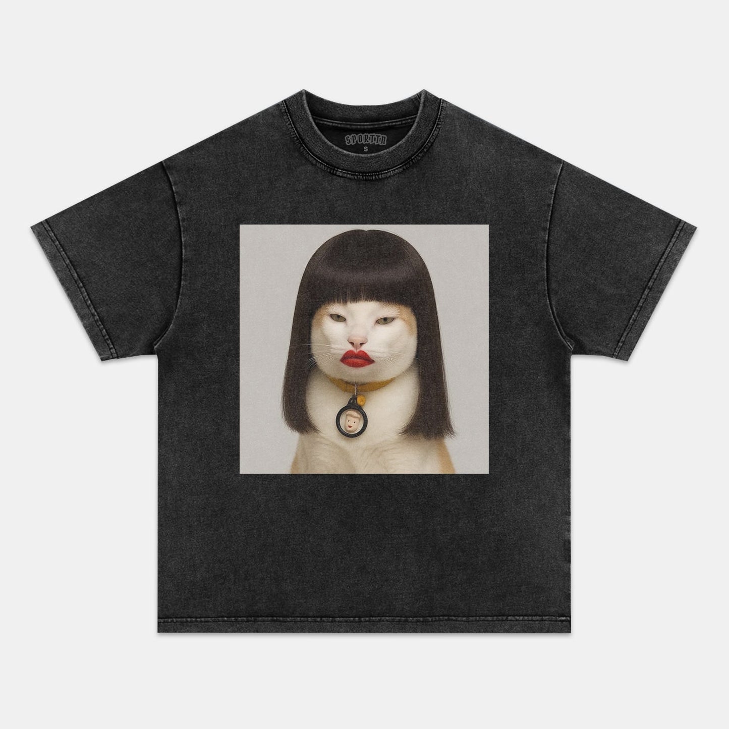 RED LIPS CAT TEE