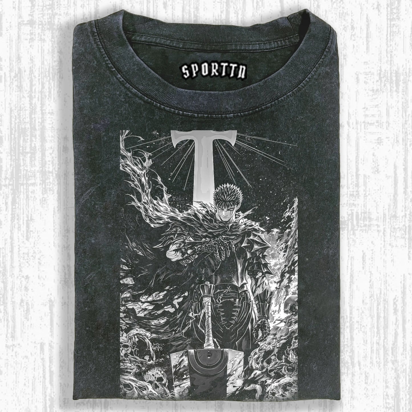 WASHED COTTON BERSERK T-SHIRT