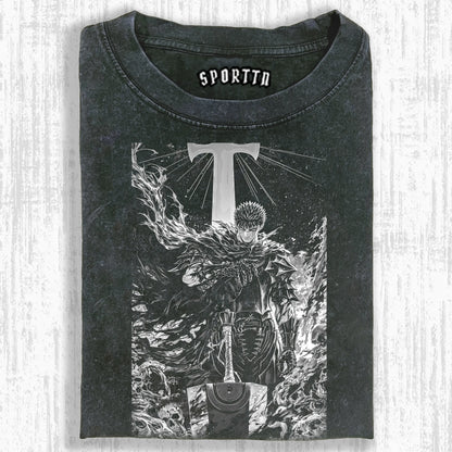 WASHED COTTON BERSERK T-SHIRT