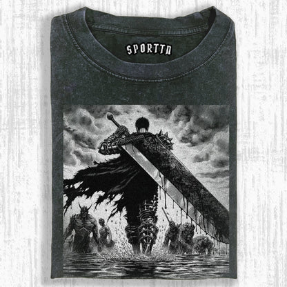 WASHED COTTON BERSERK T-SHIRT