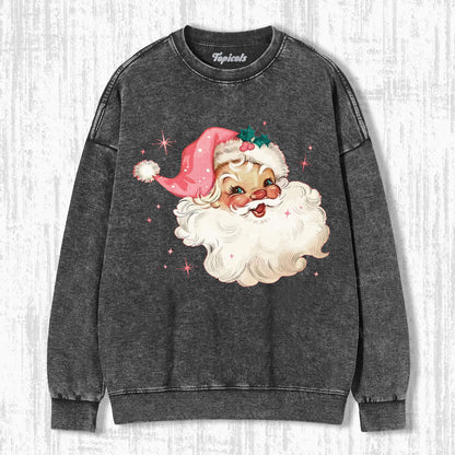 PINK SANTA RETRO CHRISTMAS T-SHIRTS