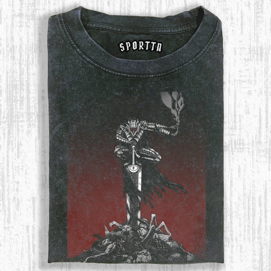 WASHED COTTON BERSERK T-SHIRT