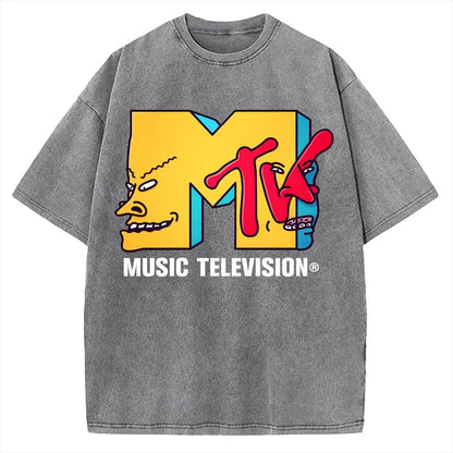 MUSIC TELEVISION VINTAGE WASHED TEE 
