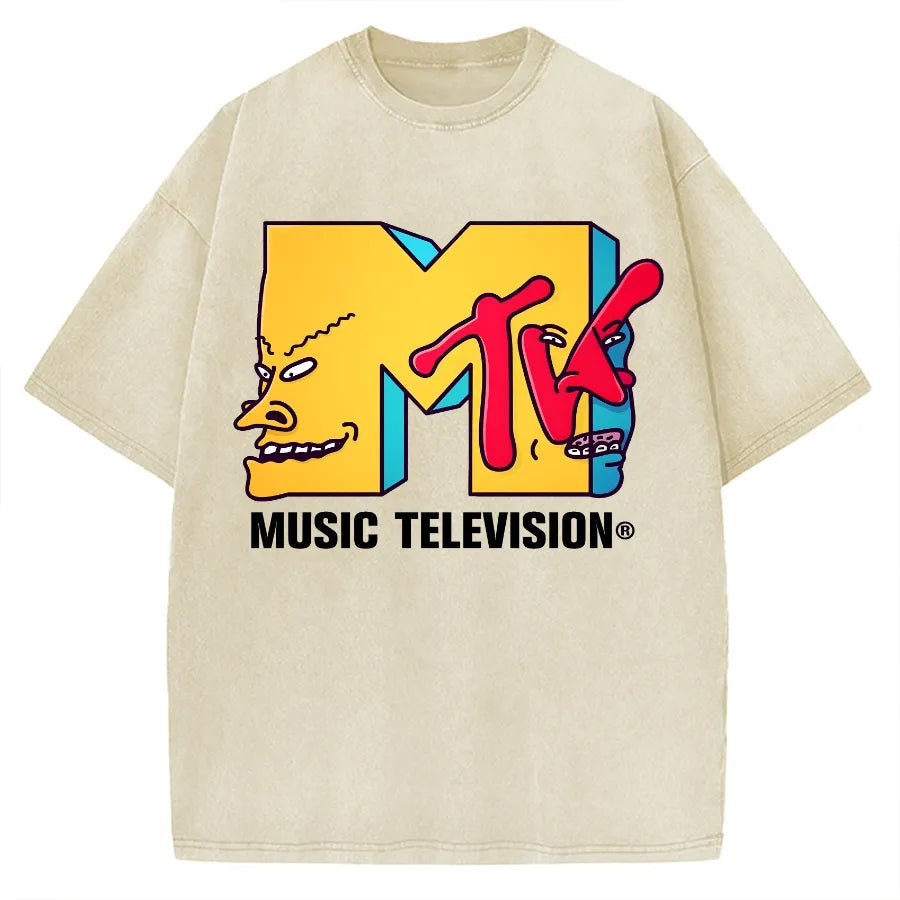 MUSIC TELEVISION VINTAGE WASHED TEE 