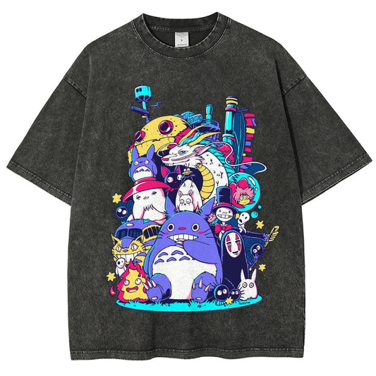 HAYAO MIYAZAKI'S ANIMATED FILM “MY NEIGHBOR TOTORO” VINTAGE WASHED TEE 