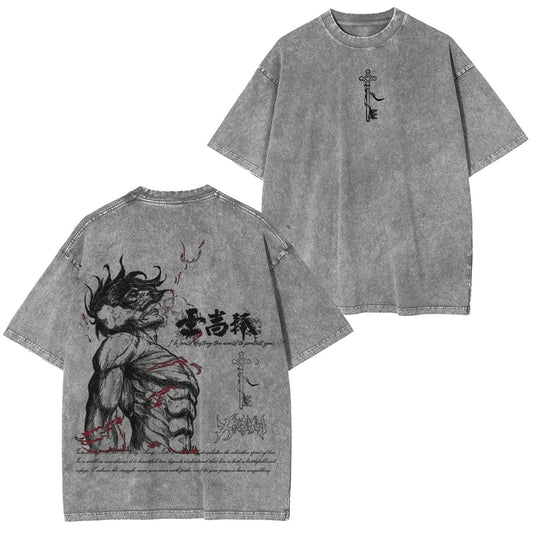 ATTACK ON TITAN UNISEX ANIME INSPIRED VINTAGE T-SHIRT-[DS]