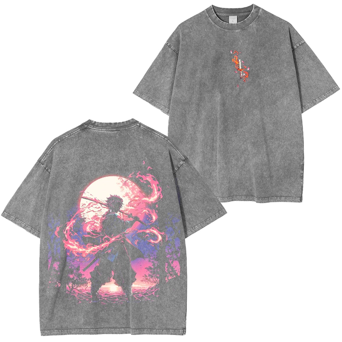 KAMADO TANJIRO DEMON SLAYER VINTAGE WASHED TEE-[DS]