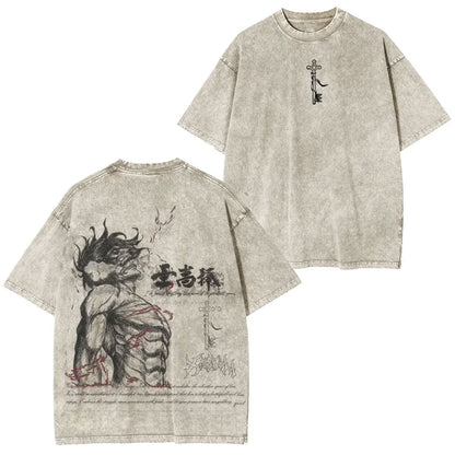 ATTACK ON TITAN UNISEX ANIME INSPIRED VINTAGE T-SHIRT-[DS]