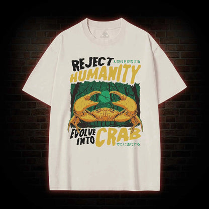 REJECT HUMANITY CRAB WASHED T-SHIRT 