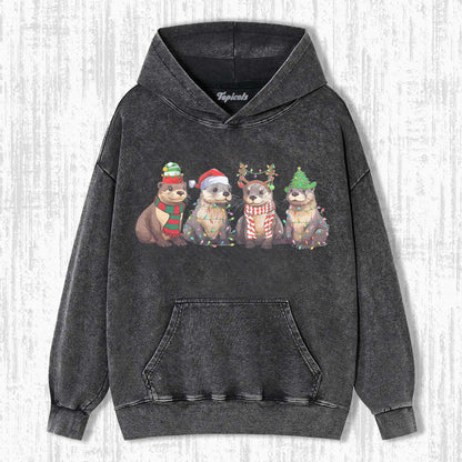 OTTERS CHRISTMAS LIGHTS SHIRT