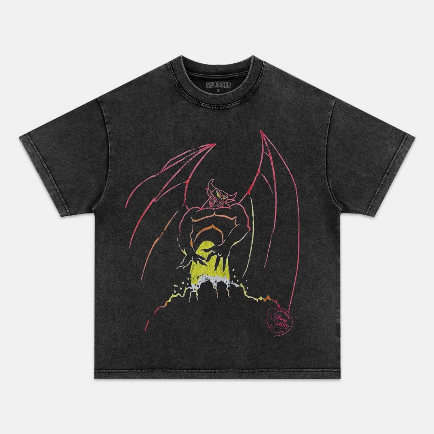 90'S CHERNAB0G SHADOWLORD WASHED  T-SHIRT