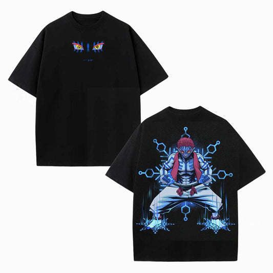 AKAZA DEMON SLAYER UNISEX ANIME INSPIRED VINTAGE OVERSIZED TEE-[DS]