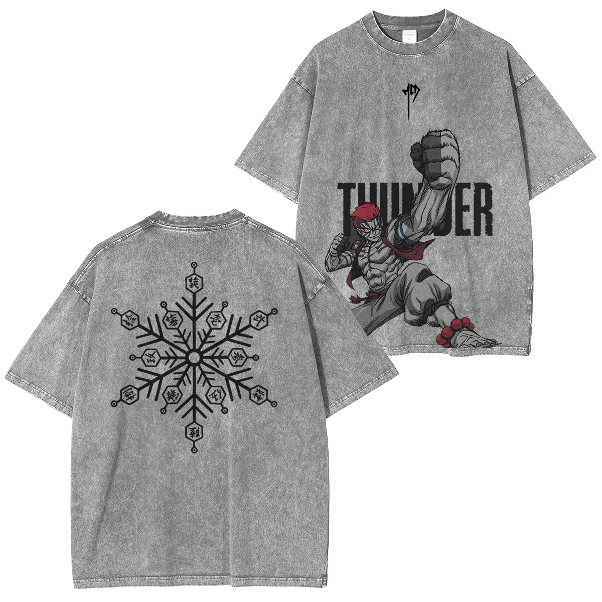 AKAZA DEMON SLAYER UNISEX OVERSIZED TEE-[DS]