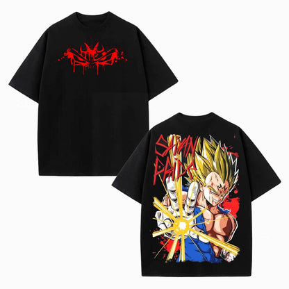VEGETA - SAIYAN ANIME OVERSIZED TEE 丨 DRAGON BALL-[DS]