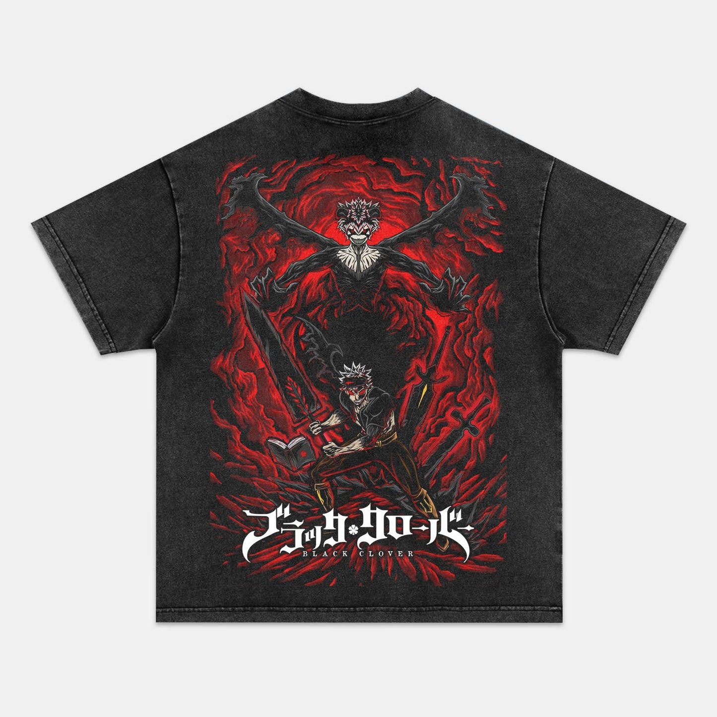 ASTA UNISEX ANIME INSPIRED VINTAGE TEE丨BLACK CLOVER-[BACK]