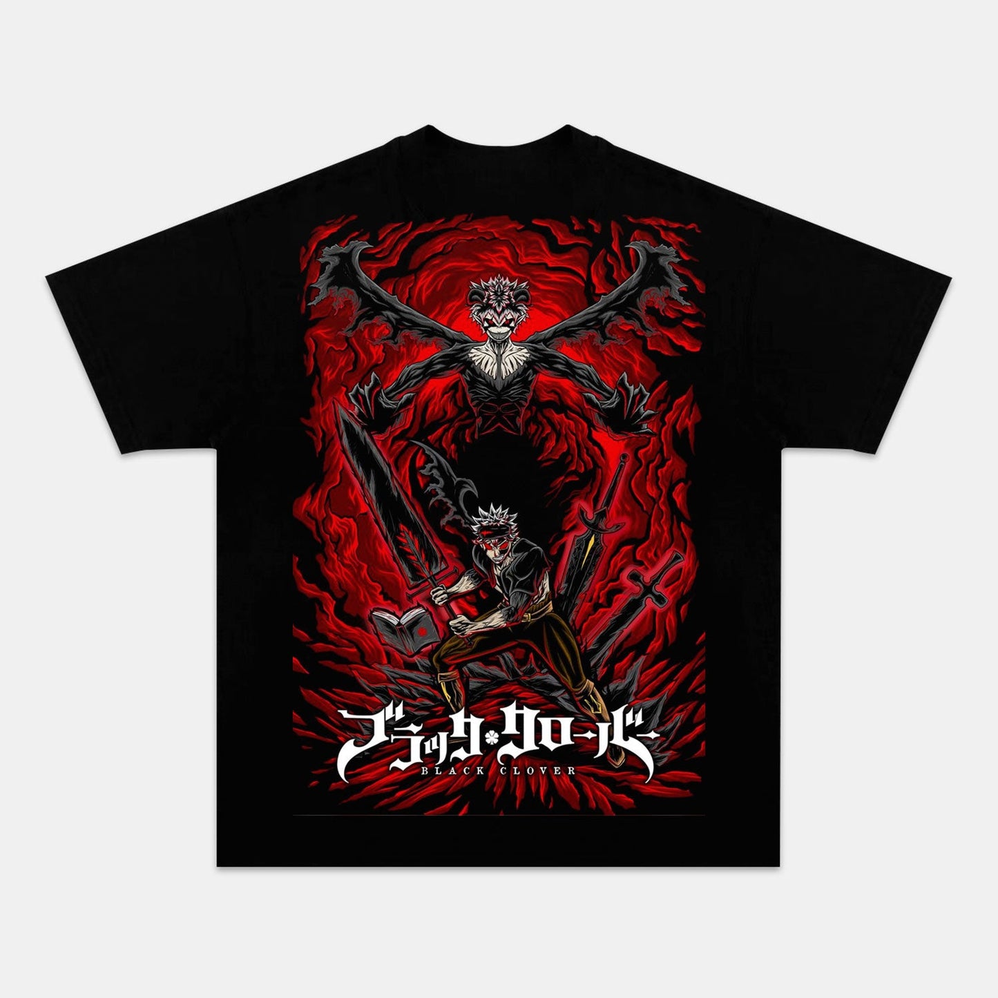 ASTA UNISEX ANIME INSPIRED VINTAGE TEE丨BLACK CLOVER-[BACK]