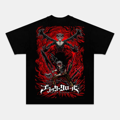 ASTA UNISEX ANIME INSPIRED VINTAGE TEE丨BLACK CLOVER-[BACK]