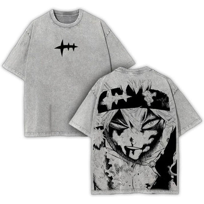 ASTA X BLACK BULLS BLACK CLOVER UNISEX OVERSIZE ANIME TEE-[DS]