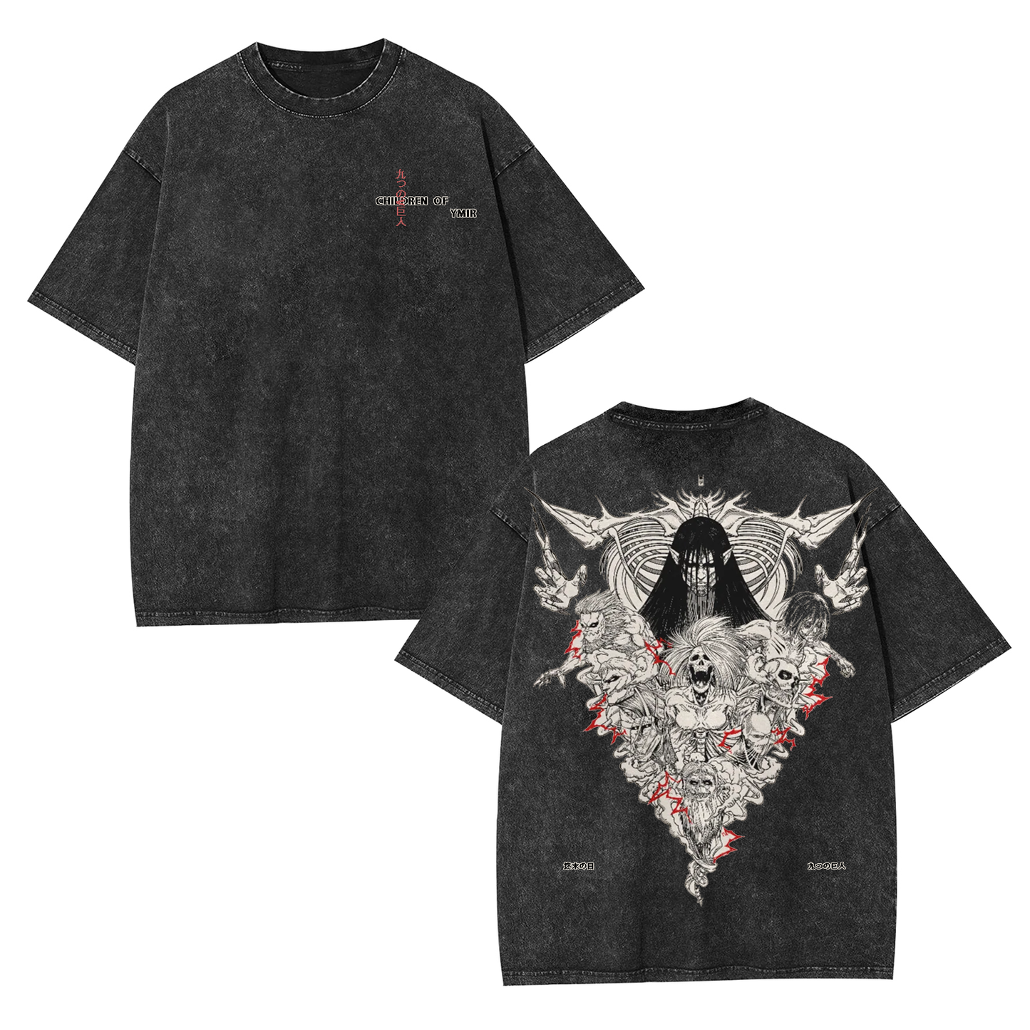 ATTACK ON TITAN UNISEX ANIME INSPIRED VINTAGE T-SHIRT-[DS]